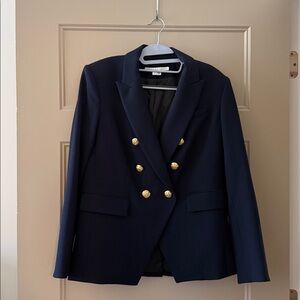 Veronica Beard Navy Blazer with Gold Buttons